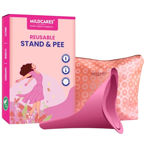 MildCares Reusable Female Urination Device – Stand & Pee Funnel for Women | Medical‑Grade Silicone | Hygienic, Leak‑Proof & Travel‑Friendly | Reduces UTI Risk | With Carry Pouch (Pack of 1) - Image 1