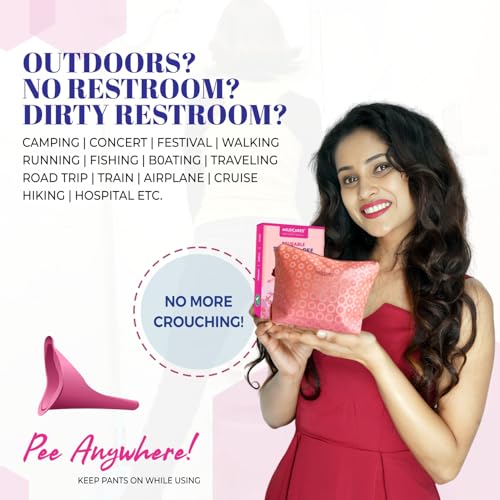 MildCares Reusable Female Urination Device – Stand & Pee Funnel for Women | Medical‑Grade Silicone | Hygienic, Leak‑Proof & Travel‑Friendly | Reduces UTI Risk | With Carry Pouch (Pack of 1) - Image 4
