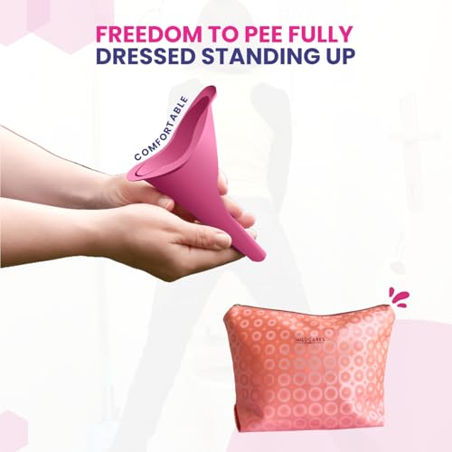 MildCares Reusable Female Urination Device – Stand & Pee Funnel for Women | Medical‑Grade Silicone | Hygienic, Leak‑Proof & Travel‑Friendly | Reduces UTI Risk | With Carry Pouch (Pack of 1) - Image 2