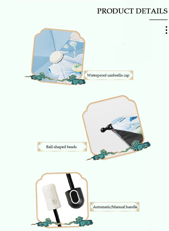 DUNISO Sun Protection Umbrella,UPF 50+,Travel Umbrella UV Protection Sun 99%,Sunscreen Sun Umbrella Women's Sun and Rain dual-use Folding umbrella Automatic Open - Image 5