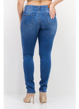 Women Slim Fit Stretchable Washed Denim Jeans, Blue - pzsku/Z32B167E8E5CE5E8A6A83Z/45/_/1731420631/1d3abc73-b436-43ae-b050-d31b163b5a30