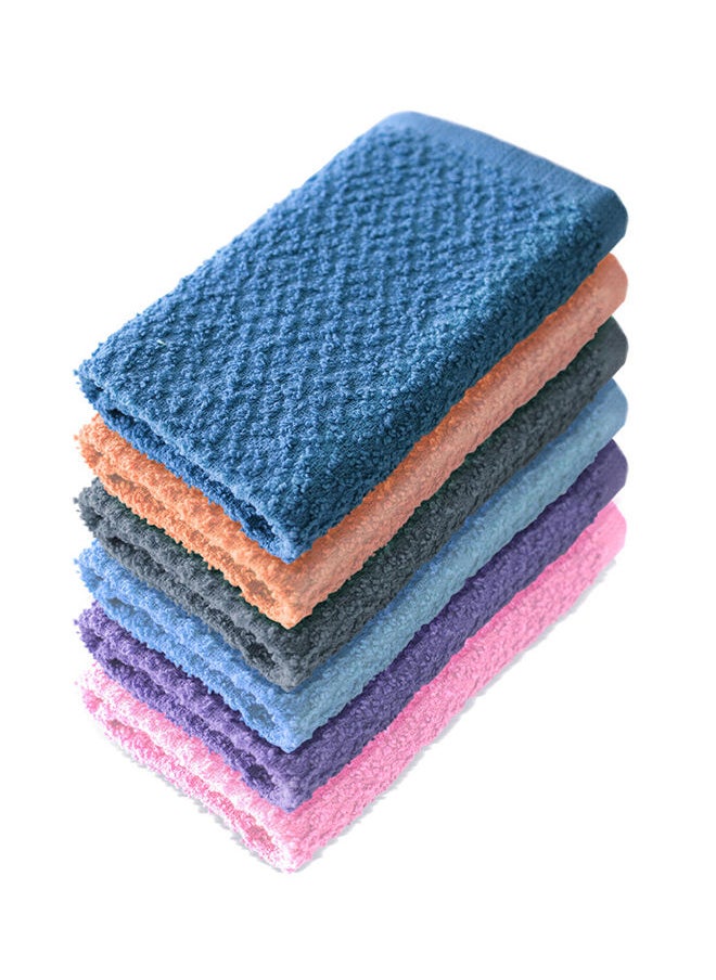 Hotel Linen Klub 100% Cotton Terry Wash Cloth 6 Pieces Set, Super Soft Quick Dry Highly Absorbent, Size: 30 x 30 cm, Multi-Colour  - Image 1