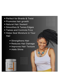 t.botanicals Set of Chebe Butter and Chebe Leave In Conditioner Lustrous Locks Promote Longer Stronger Hair Growth Thickening Eliminate Hair Breakage Infused with Chebe Powder made in USA (Unscented, 4 oz each)  - Image 3