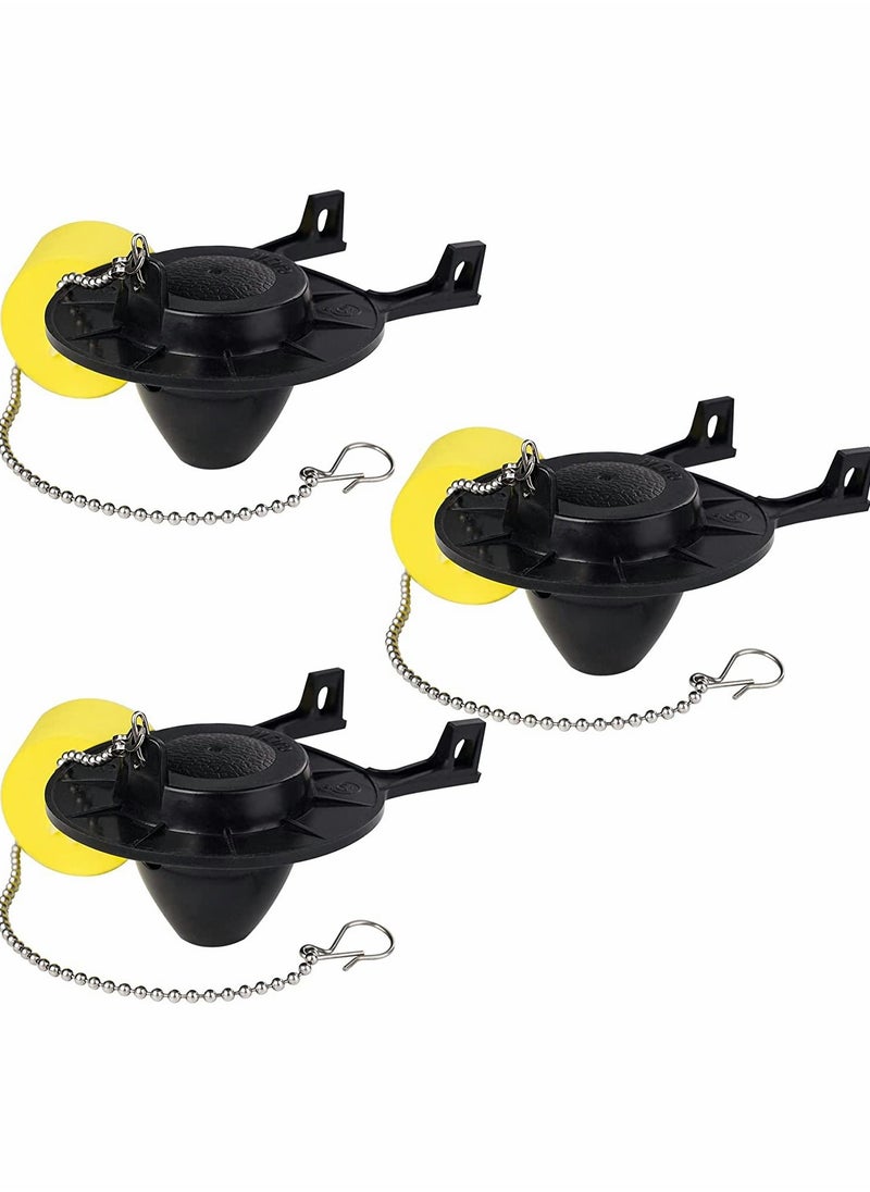 3 Pcs Toilet Flapper Replacement Universal Flapper and Chain with Float 2-Inch Flush Valves Water Saving High Performance Easy to Install - Image 1