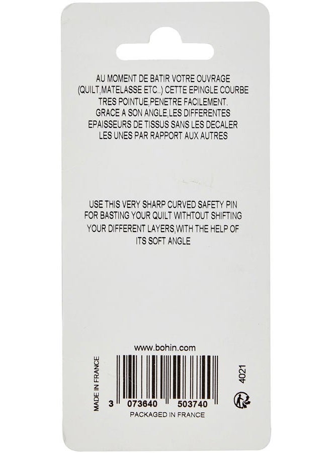 BOHIN Curved Safety Pins-Size 2 65 kg, Silver - Image 3