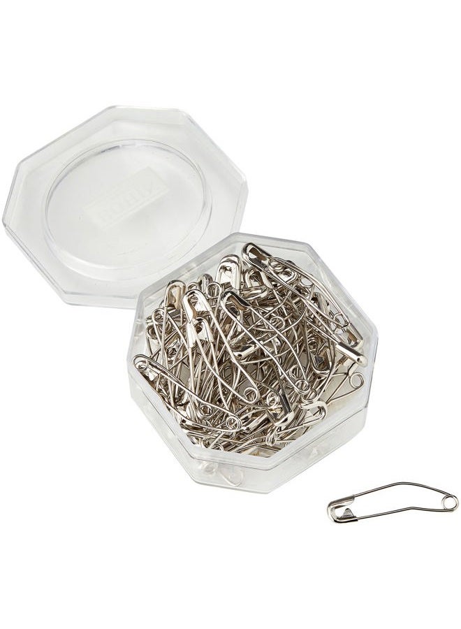 BOHIN Curved Safety Pins-Size 2 65 kg, Silver - Image 1