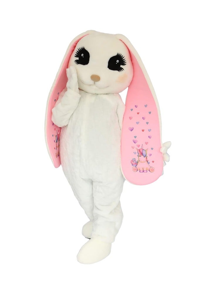 Carnival Mascot Carnival Mascot Lolli Costume, Full Body Adult Size Bear Mascot, 1 Size For All Handmade From Premium Quality Materials, Mascot Uniforms Perfect for Kids, Halloween, & Parties, White  - Image 1