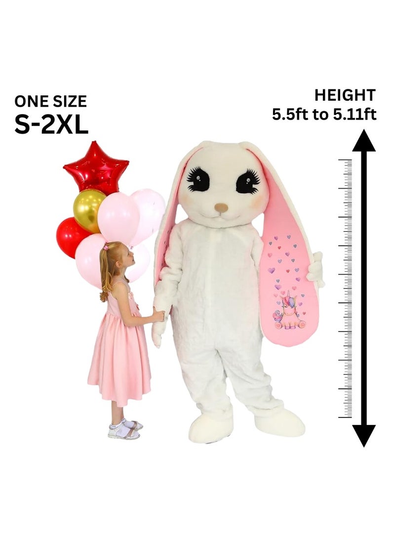 Carnival Mascot Carnival Mascot Lolli Costume, Full Body Adult Size Bear Mascot, 1 Size For All Handmade From Premium Quality Materials, Mascot Uniforms Perfect for Kids, Halloween, & Parties, White  - Image 2