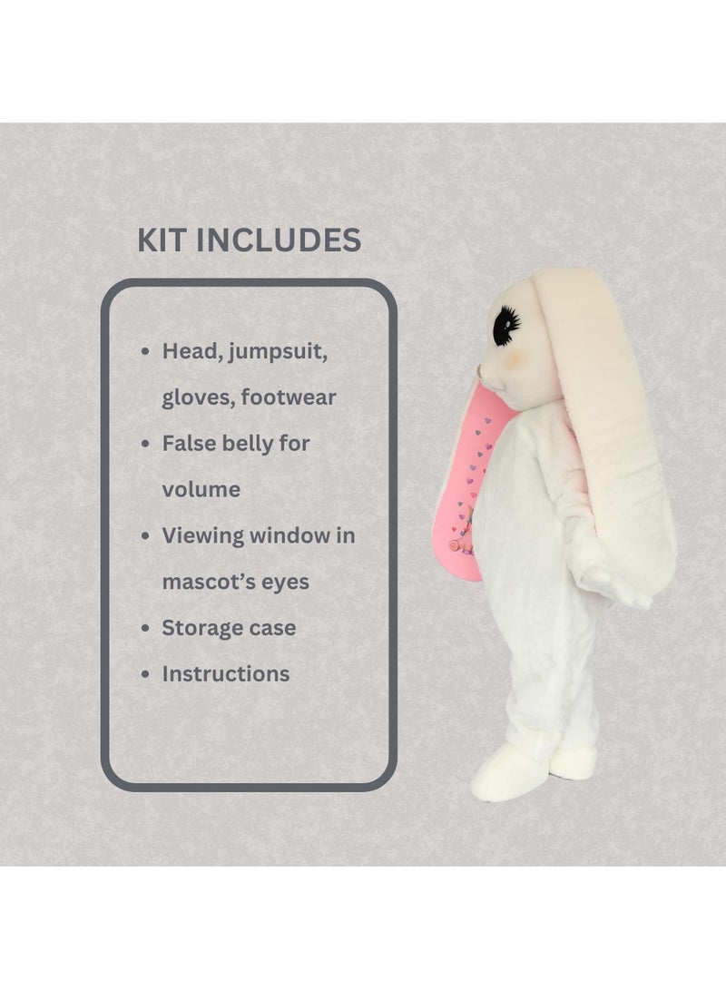 Carnival Mascot Carnival Mascot Lolli Costume, Full Body Adult Size Bear Mascot, 1 Size For All Handmade From Premium Quality Materials, Mascot Uniforms Perfect for Kids, Halloween, & Parties, White  - Image 3