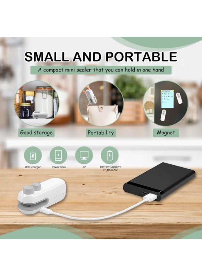 Mini Bag Sealer with Cutter, Type C Rechargeable Handheld Heat Sealer for Snacks - Image 5