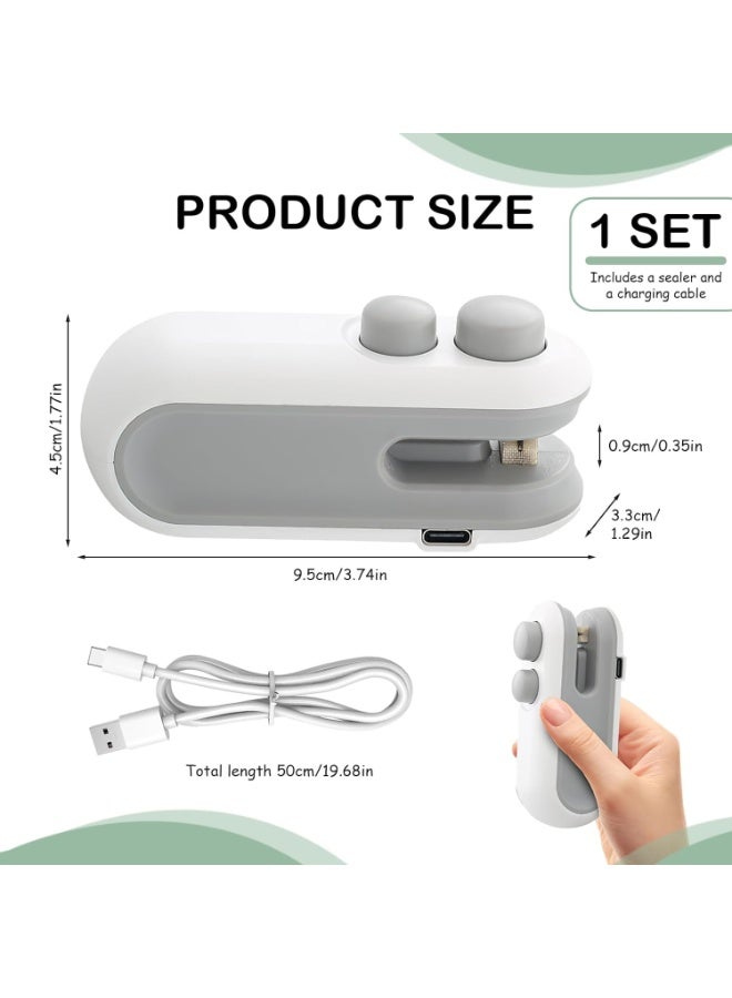 Mini Bag Sealer with Cutter, Type C Rechargeable Handheld Heat Sealer for Snacks - Image 4