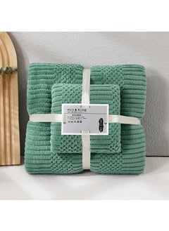 Coral Fleece Towel Set Thick AbsorbentAuspicious Army Green Auspicious Army Green