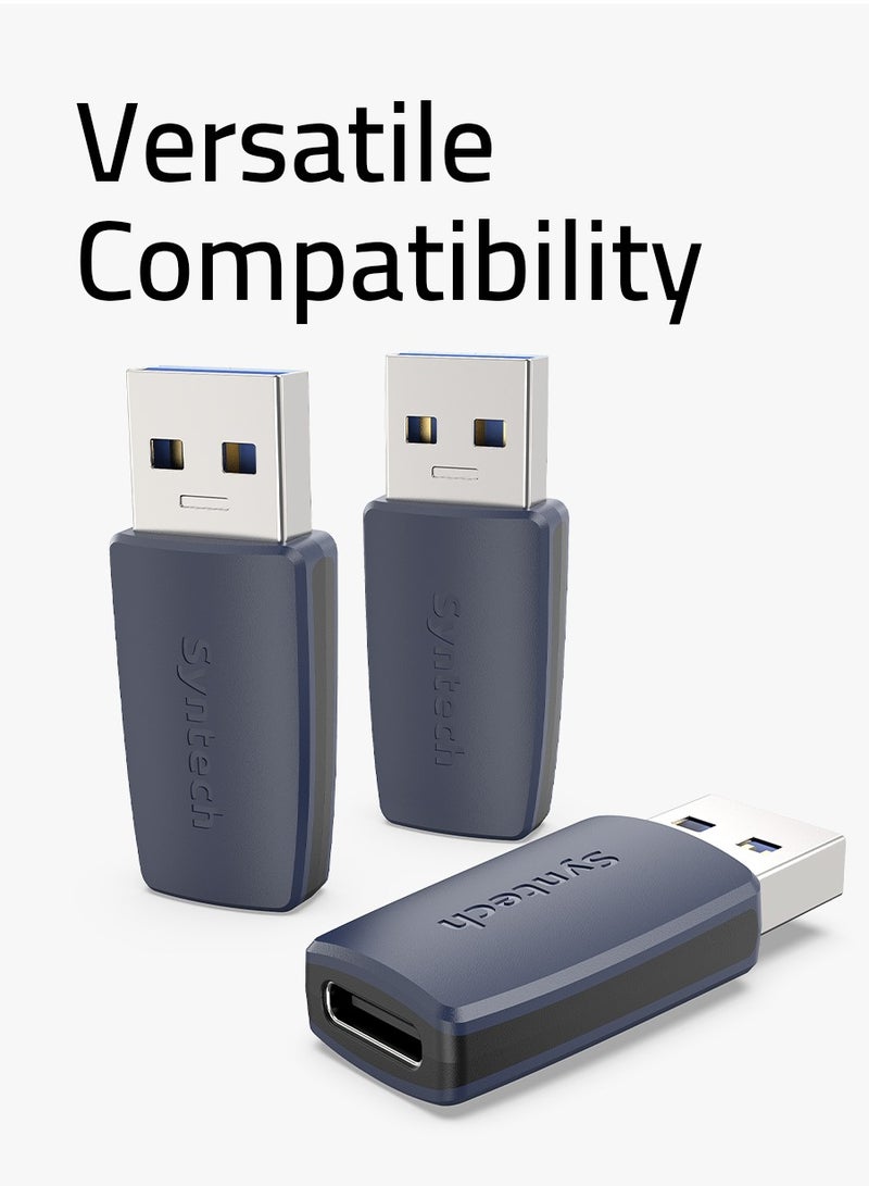 سينتيك مجموعة محولات Syntech (3 قطع) من USB-C أنثى إلى USB 3.0 ذكر - متوافقة مع شواحن وكيبلات تايب C لأجهزة iPhone 15/iPad Pro/Samsung S23/Apple Watch/CarPlay وغيرها - Image 1
