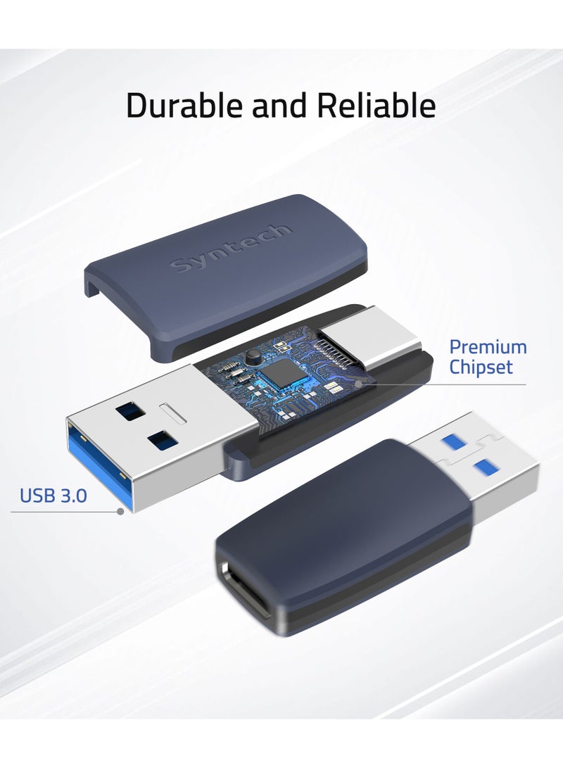 سينتيك مجموعة محولات Syntech (3 قطع) من USB-C أنثى إلى USB 3.0 ذكر - متوافقة مع شواحن وكيبلات تايب C لأجهزة iPhone 15/iPad Pro/Samsung S23/Apple Watch/CarPlay وغيرها - Image 4