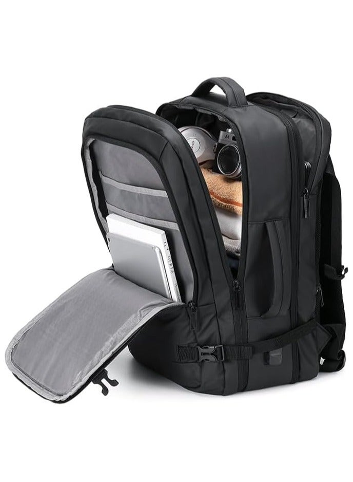 Rahala bags for men backpack for men bags for school laptop backpack - Expandable - for 15.6 inch - Water-resistant - with USB - RAL1920 Black  - Image 5