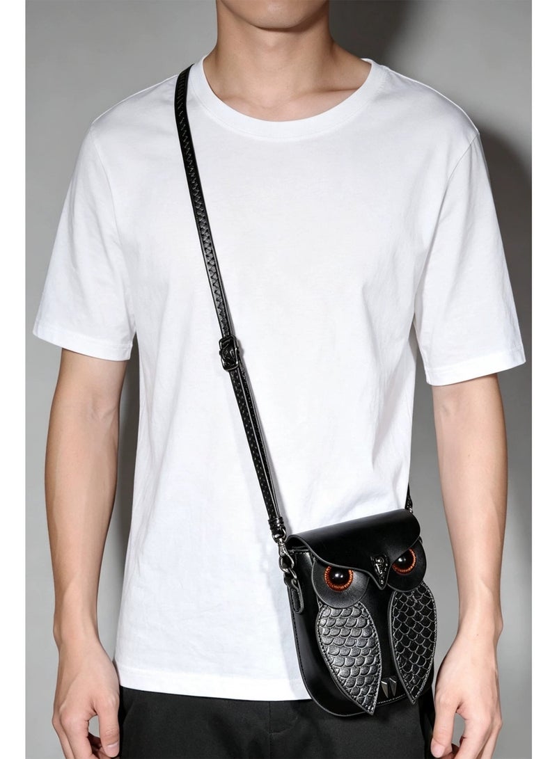 Stylish Owl Design Crossbody Purse Adjustable Strap Novelty Animal Bag for Phone & Essentials - Image 4