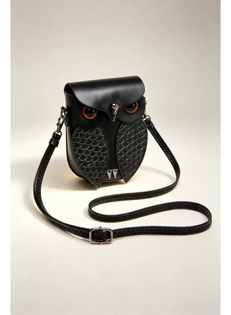 Stylish Owl Design Crossbody Purse Adjustable Strap Novelty Animal Bag for Phone & Essentials - Image 5