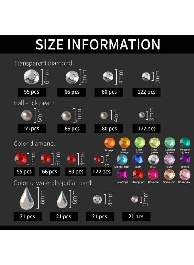 Self Adhesive Face Gems and Pearls for Makeup, Festival Jewels, Hair Gems, Rhinestone Stickers, Not Irritate Your Skin, Easy to Use, for Face, Eye, Makeup, Nail, Body, Crafts - Image 2