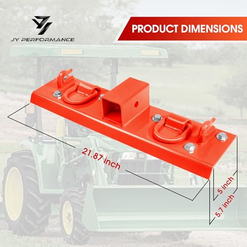 JY PERFORMANCE Tractor Grab Hooks Compact Tractor Bucket Hooks Bolt On Compatible with Kubota Tractor, Orange - Image 4