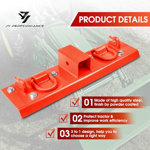 JY PERFORMANCE Tractor Grab Hooks Compact Tractor Bucket Hooks Bolt On Compatible with Kubota Tractor, Orange - Image 3