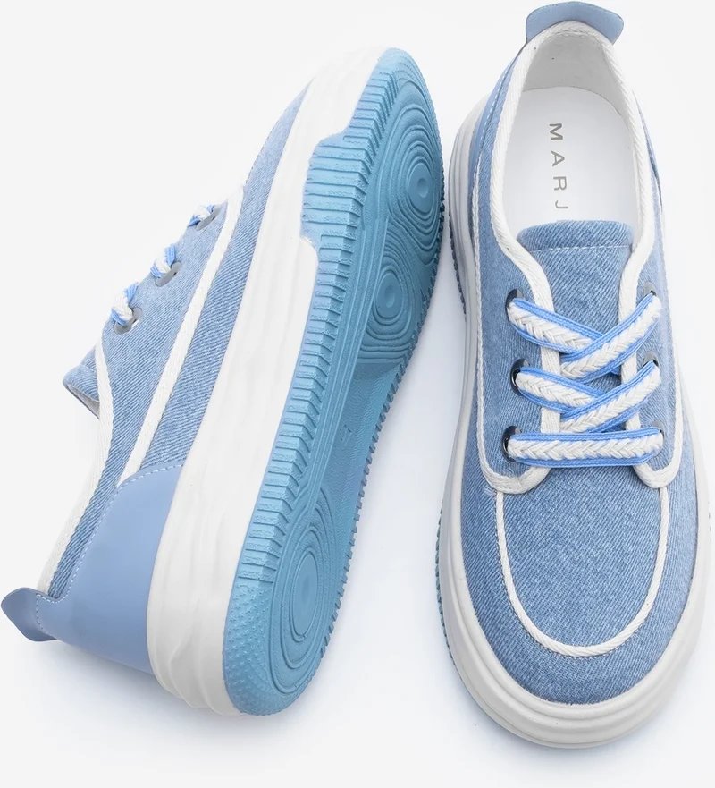 مارجين Women's Sneaker Lace-Up Linen Sneakers Rotvi