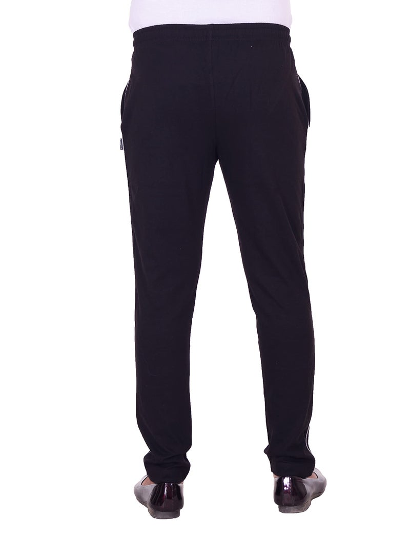 VEGO Men's Mid Rise Regular Fit Cotton Trackpants (111-BLACK-3XL_Black_3XL) - Image 4