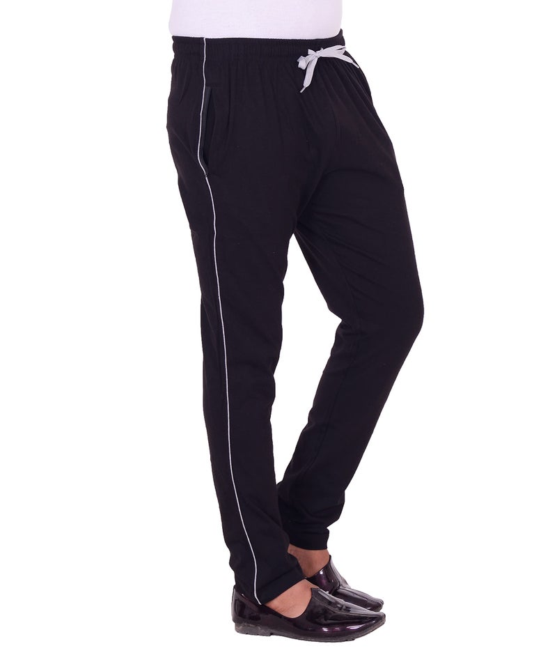 VEGO Men's Mid Rise Regular Fit Cotton Trackpants (111-BLACK-3XL_Black_3XL) - Image 3