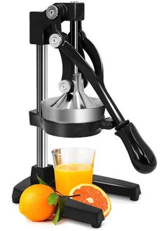 SHOPI Professional Citrus Juicer, Heavy Duty Cast Iron Lemon Lime Fruit Juicer Maker Press, Commercial Grade Manual Orange Juice Squeezer (Black) 