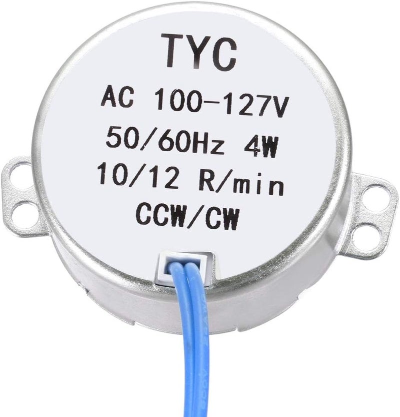 uxcell Synchronous Motor AC 100-127V 10-12RMP 50-60Hz 4W Double Flat Shaft CW/CCW - Image 2