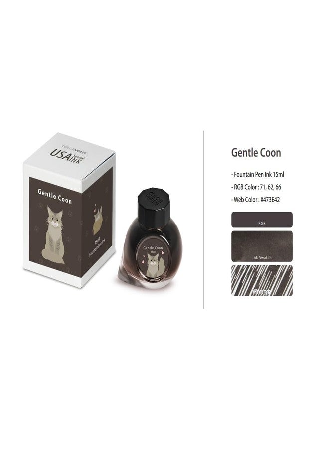 Colorverse Ink - USA Special Series - Maine - Gentle Coon (15ml) Fountain Pen Ink - Image 2