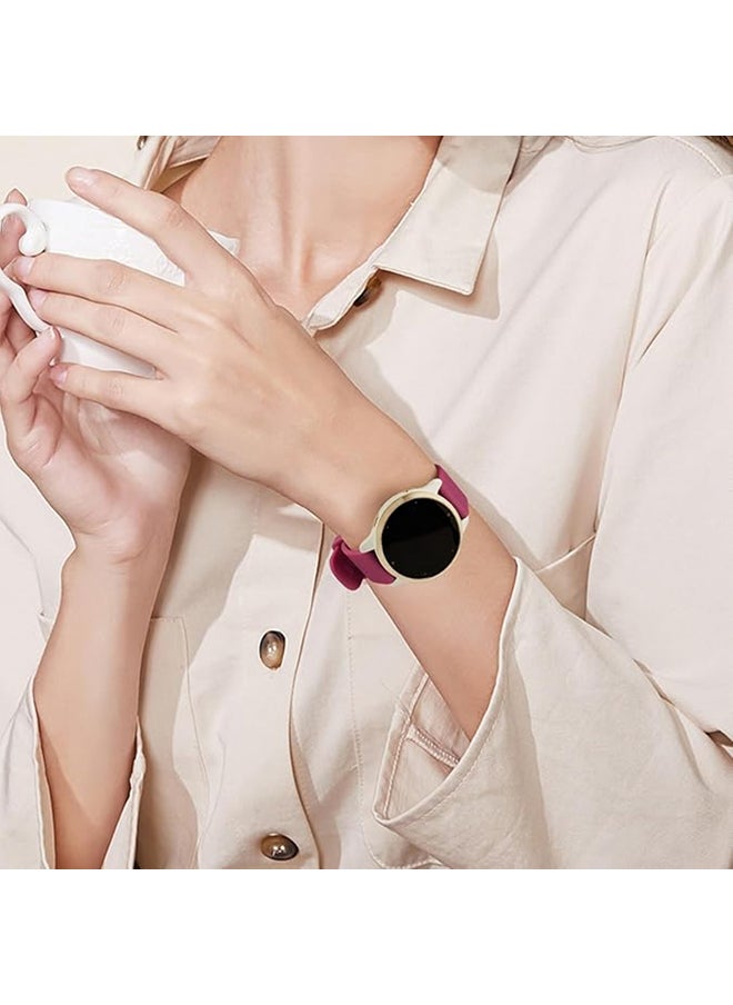 O Ozone Silicone Bands For Samsung Galaxy Watch 3 45mm Galaxy Watch 46mm , 22mm Silicone Sports Replacement Strap with Metal Buckle for Women Men- Wine  - Image 5