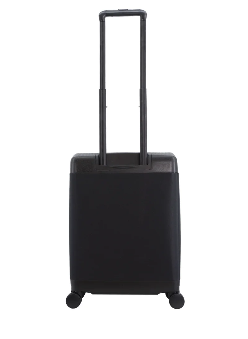 Discovery Discovery Motion PP and Polyester Small Cabin Carry-On Luggage Black, Durable Lightweight Unbreakable Suitcase, 4 Double Wheel With TSA Lock Trolley Bag (20 Inch).