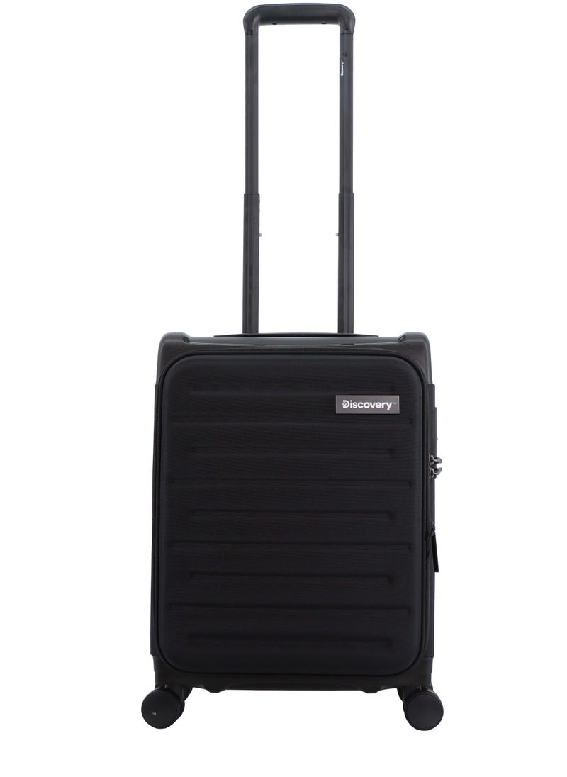 Discovery Motion PP and Polyester Small Cabin Carry-On Luggage Black, Durable Lightweight Unbreakable Suitcase, 4 Double Wheel With TSA Lock Trolley Bag (20 Inch). - pzsku/Z32B23C906859093B91B9Z/45/_/1720614060/a347d8f8-de09-4ce6-a73e-8cf78d924f1f