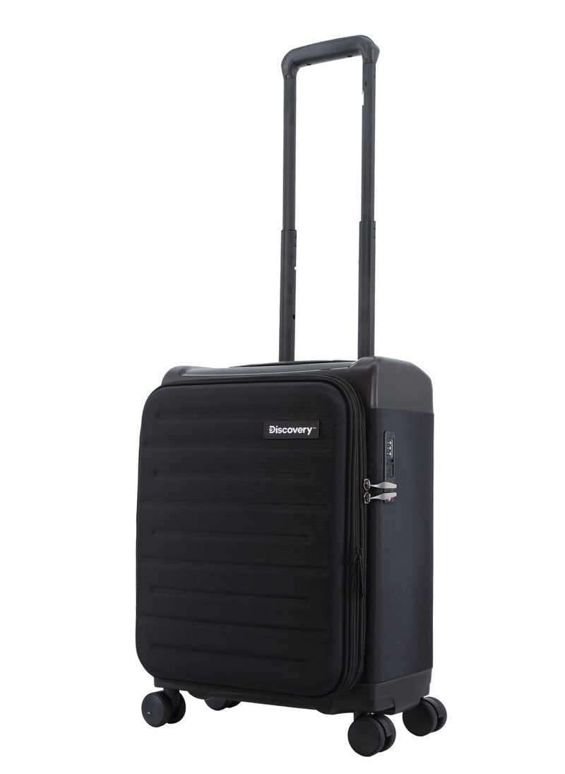 Discovery Motion PP and Polyester Small Cabin Carry-On Luggage Black, Durable Lightweight Unbreakable Suitcase, 4 Double Wheel With TSA Lock Trolley Bag (20 Inch). - pzsku/Z32B23C906859093B91B9Z/45/_/1720614160/784dce7f-f91d-4df8-b769-75bf83faddde