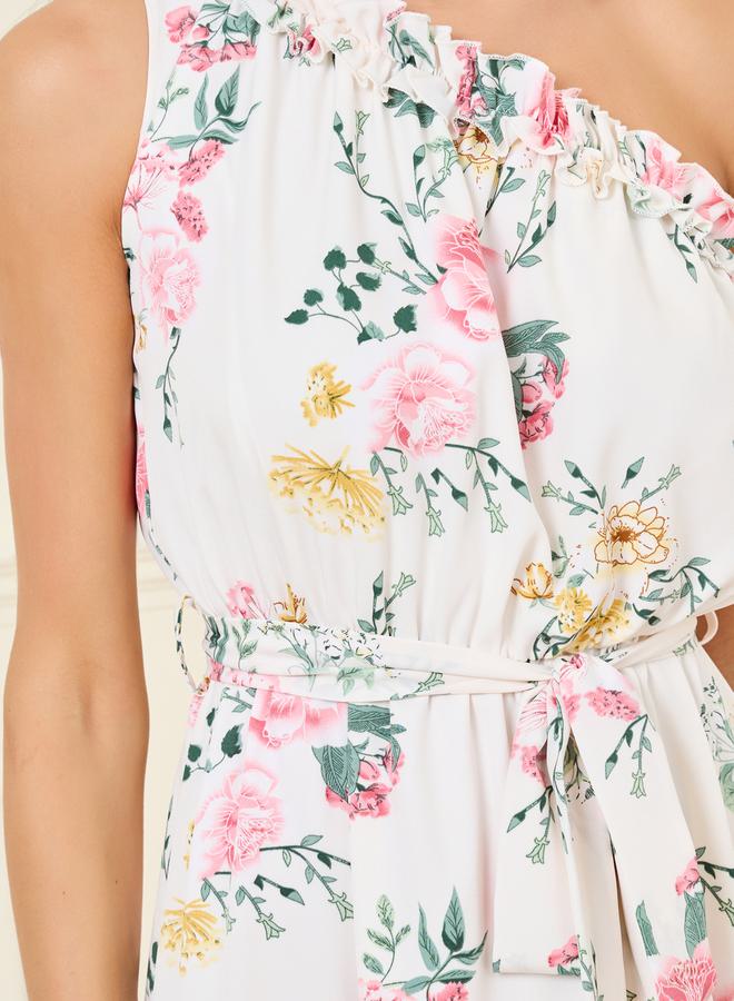 Styli Floral One-Shoulder Dress  - Image 3