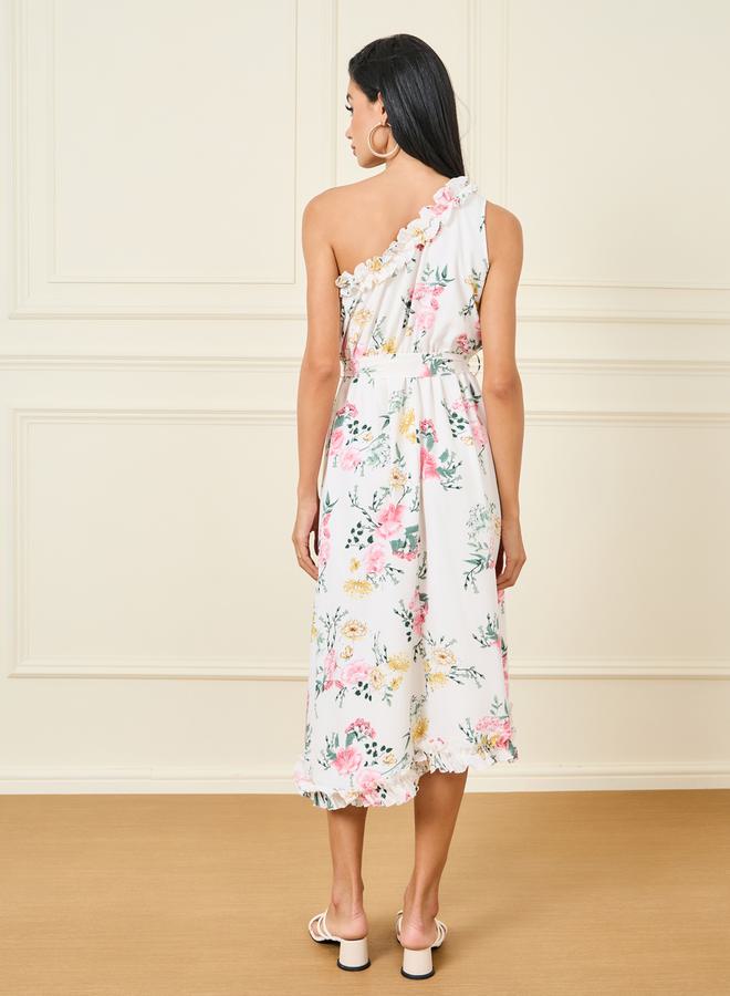 Styli Floral One-Shoulder Dress  - Image 4