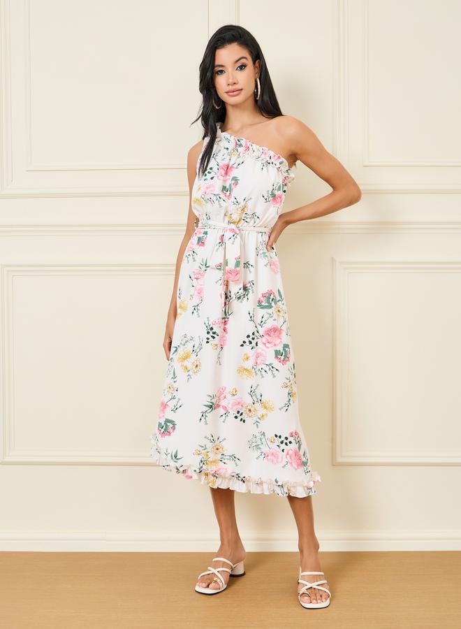 Styli Floral One-Shoulder Dress  - Image 2
