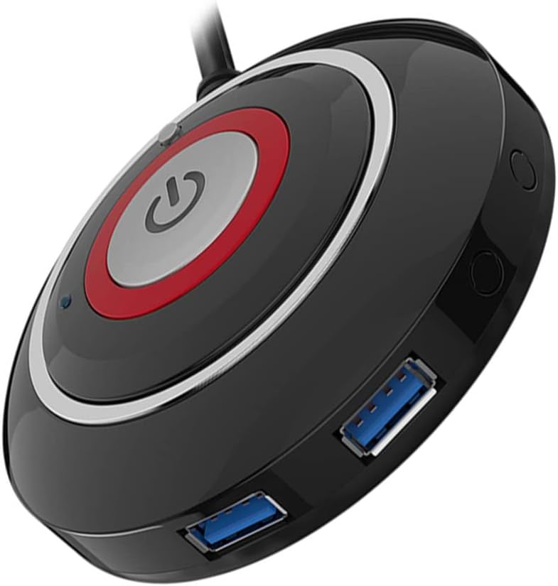 Black USB Extension Cable With Reset Button For Desktop Computer Power Supply - Image 1