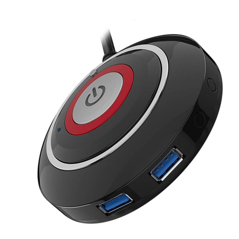 Black USB Extension Cable With Reset Button For Desktop Computer Power Supply - Image 2