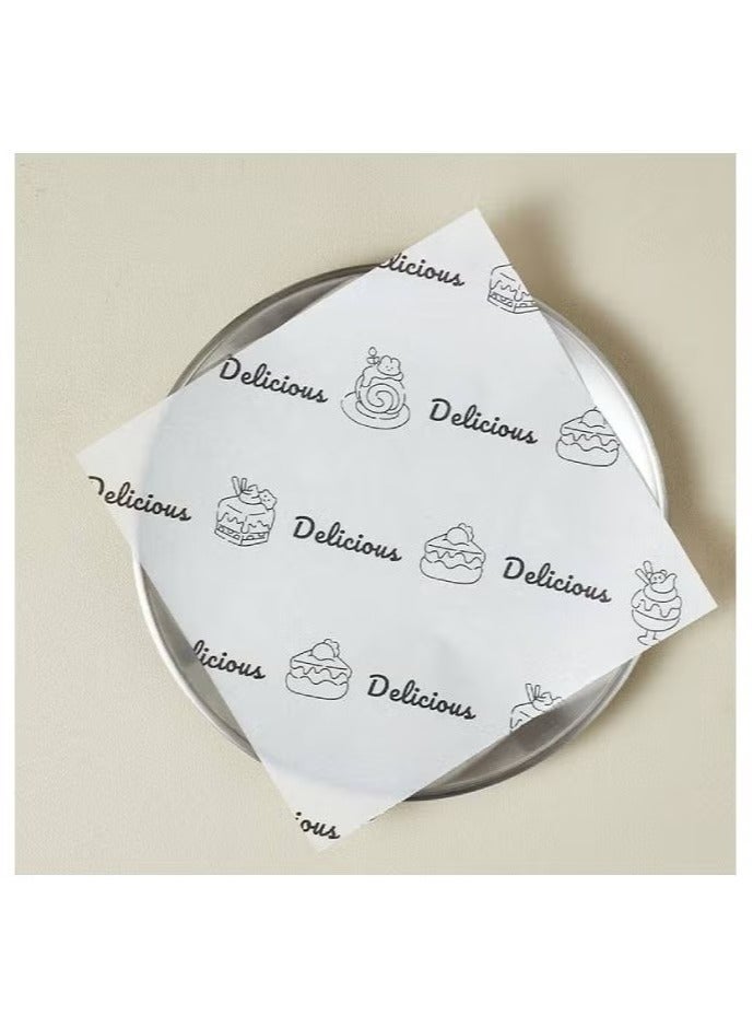 فاصولا 100 قطعة من اوراق الشمع للطعام، بطانات سلة، اوراق طعام النزهات، اوراق تغليف ديلي مقاومة للدهون، 18 × 18 CM - Image 5