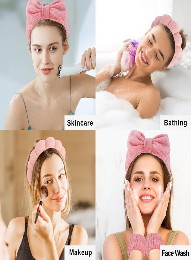 Canitor Spa Wrist Bands Set with Hair Clips Skincare Headband for Washing Face, Puffy Makeup, Preppy Teen Girl Gifts, Cute Trendy Stuff, Hair Accessories for Women - Image 5