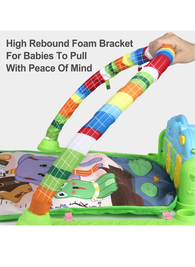 MaBaby - Baby Gyms Play Mats Musical Activity Center Baby Piano Gym Mat Tummy Time Padded Mat for Newborn Toddler Infants - Image 1