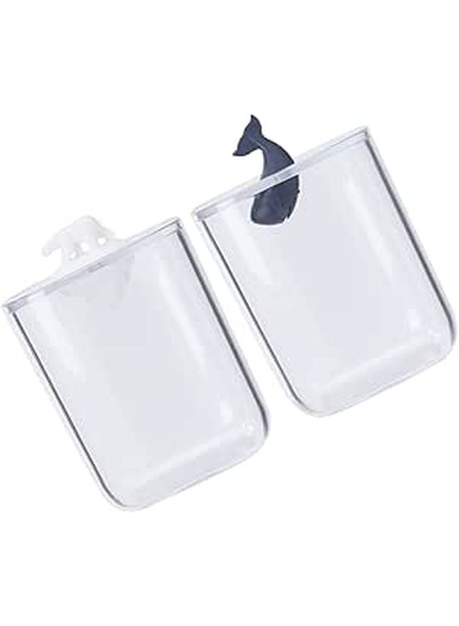 Unomor Acrylic Whale Cotton Pad Holder Cosmetic Storage Box Organizer - Image 1