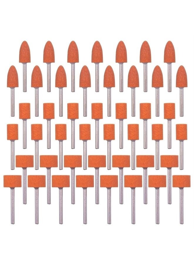 مجموعة حجر الطحن، رؤوس طحن للأدوات الدوارة، لطحن وتلميع وإزالة نتوءات المعادن الحديدية (الحجم: 45 قطعة) - Image 1