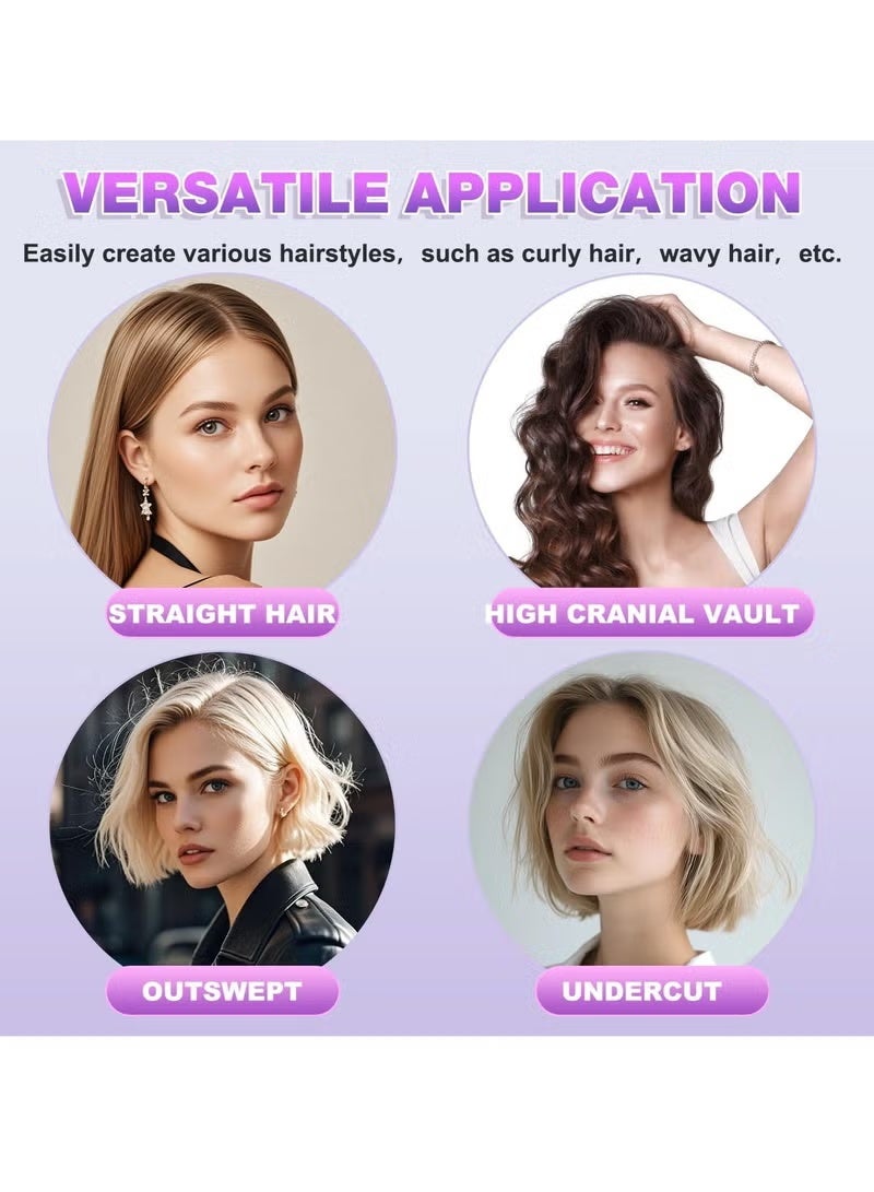 Cordless Hair Straightener Brush, 3 Speed Adjustment Mode, Rechargeable, Compact and Travel-Friendly with LED Display, Anti-Scald Mini Hot Straightening Comb for Women (Black) - Image 5