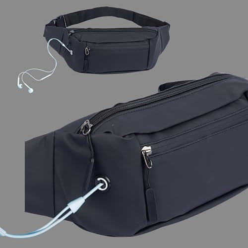 PRANIJ Waist Pack Bag Fanny Pack for Men & Women with Adjustable Strap for Outdoors Workout Traveling Casual Hands-Free Wallets Running Hiking Cycling (Black) - Image 2