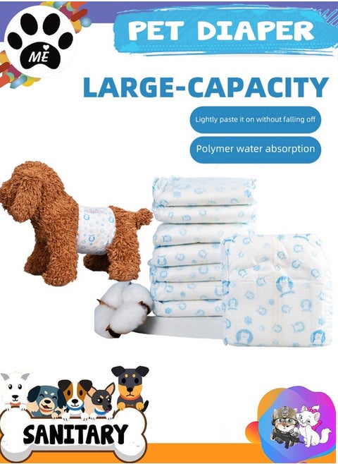 Female Dog Diapers Disposable Pet Diapers Healthful Wood Pulp Dog Sanitary Nappy for Female Dog Doggy Diapers Absorbent Pad for Doggy in Heat Excitable Urination Incontinence Training