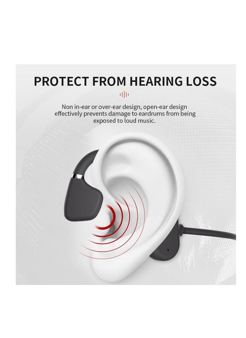 Furtey - Titanium Bone Conduction Wireless Headphones BT 5.0 Open Ear Sport Headset With Mic IPX5 Sweatproof for Cycling Running Driving Gym - Image 1