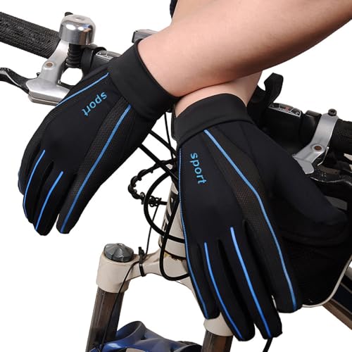 ITODA Summer Driving Gloves Men Women Anti-UV Protection Sunscreen Touchscreen Cooling Mesh Breathable Gloves Cycling Riding Full Palm Sport Non-Slip Grip Motorcycle Golf Mittens - Image 1