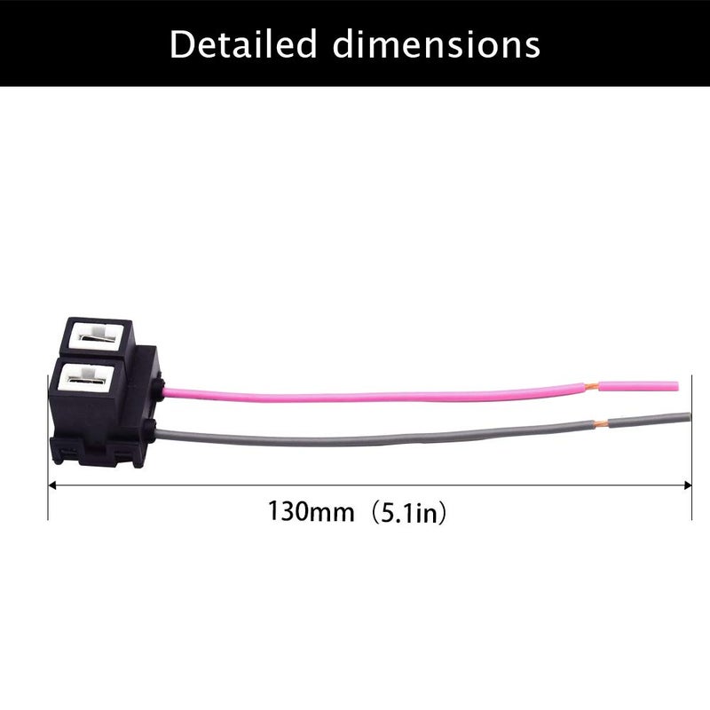 Generic HUIQIAODS H7 Ceramic Socket Adapter Connector Lamp Holder For Car Led Headlight Fog Light  - Image 2